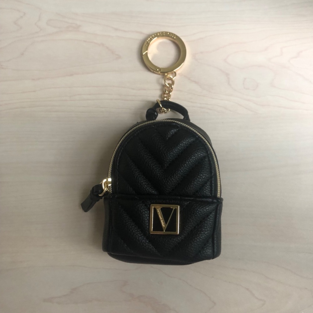New Victoria’s Secret Black Quilted Mini Backpack